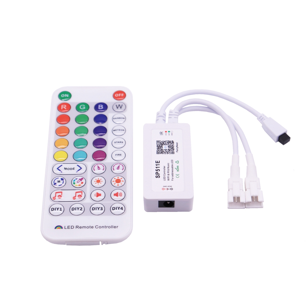 SP511E IR Remote Dual Control WiFi Alexa Addressable LED Controller SP511E IR Remote Dual Control WiFi Alexa Addressable LED Controller